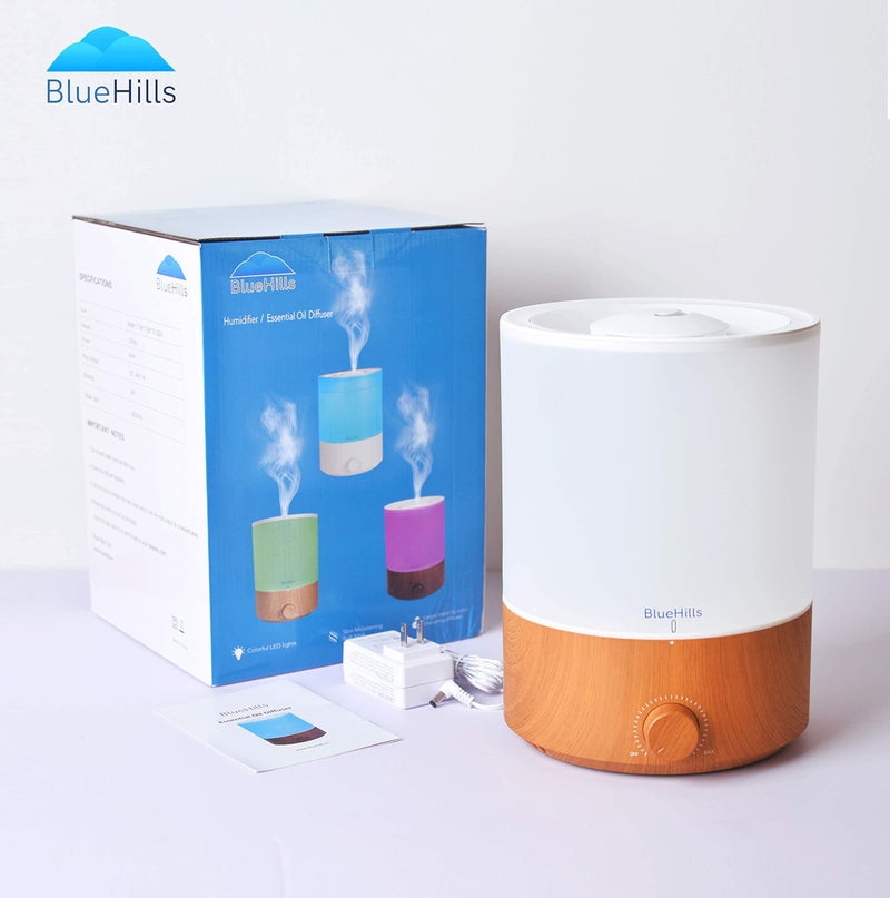 BlueHills Premium 4000 ML XL Essential Oil Diffusers - 70 Hour Run Aromatherapy Diffuser & Air Humidifier Mist for Large Room 7 LED Colors Oil Big Diffuser Essential Oils for Home w/Auto Shut Off E403 - Image 4